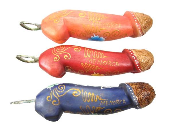 7331316 - Etnico destapador pene pintado menorca 20cm goldpenis