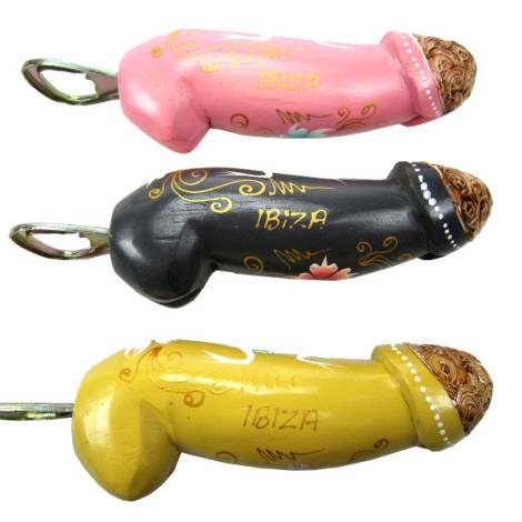 7331318 - Etnico destapador pene pintado ibiza 12cm goldpenis