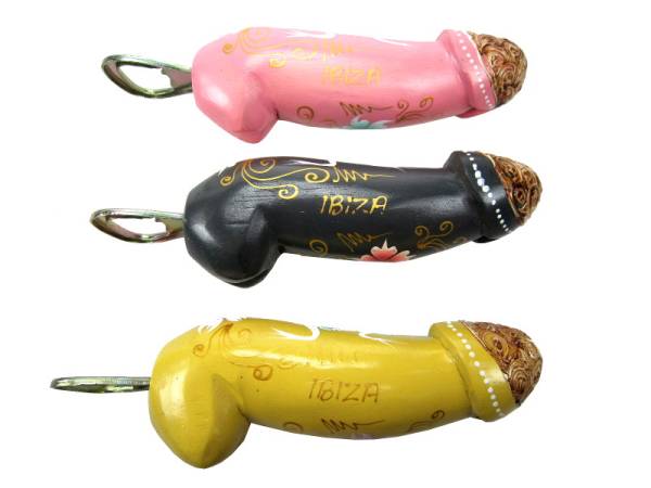 7331318 - Etnico destapador pene pintado ibiza 12cm goldpenis