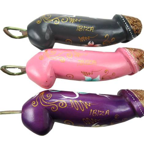 7331319 - Etnico destapador pene pintado ibiza 15cm goldpenis