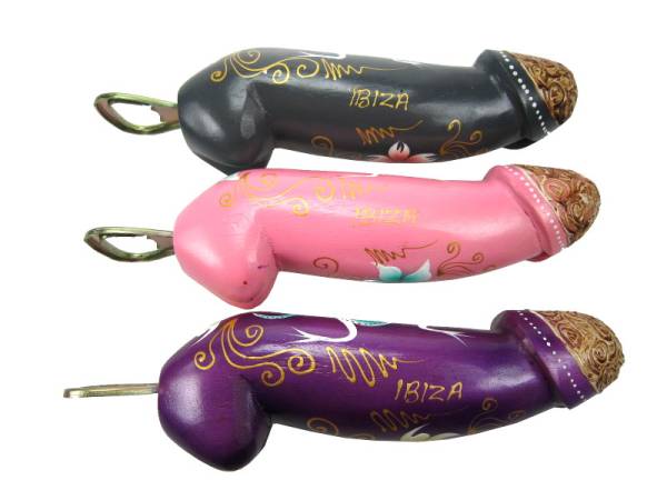 7331319 - Etnico destapador pene pintado ibiza 15cm goldpenis