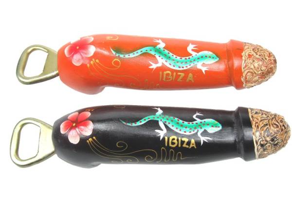 7331320 - Etnico destapador pene pintado ibiza 20cm goldpenis