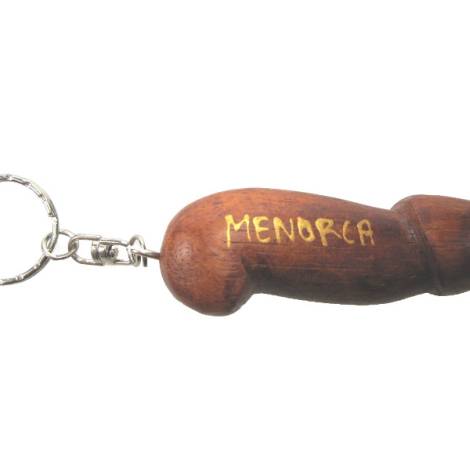 7331442 - Etnico llavero pene madera 8 cm menorca
