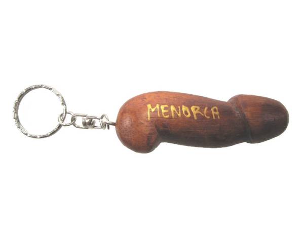 7331442 - Etnico llavero pene madera 8 cm menorca