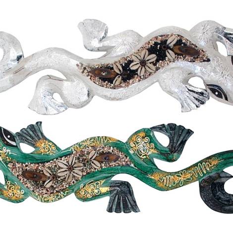 7332550 - Etnico gecko shells madera gal 33cm