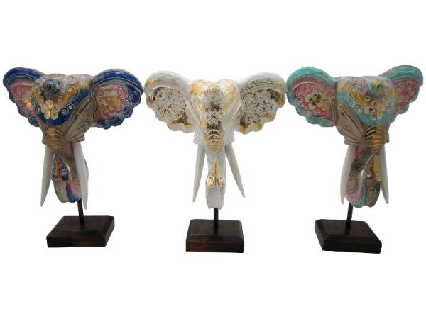 7332738 - Etnico Elefante peana madera 25cm ga5