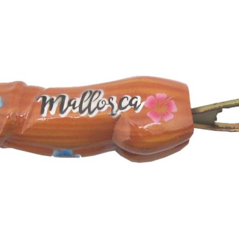 7332959 - Etnico pene madera 10cm n2 mallorca pintado flores