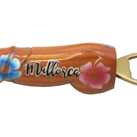 7332960 - Etnico pene madera 12cm n3 mallorca pintado flores