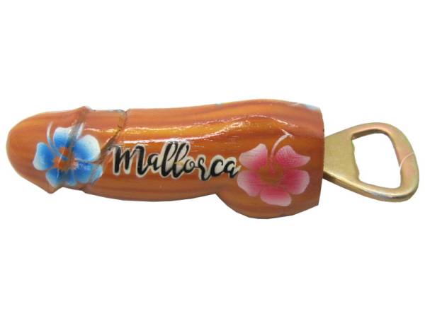 7332960 - Etnico pene madera 12cm n3 mallorca pintado flores