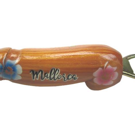 7332961 - Etnico pene madera 15cm n4 mallorca pintado flores