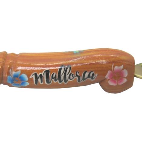 7332962 - Etnico pene madera 20cm n5 mallorca pintado flores