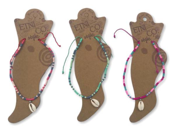 7333225 - Etnico anklet nat cuentas conchas 11