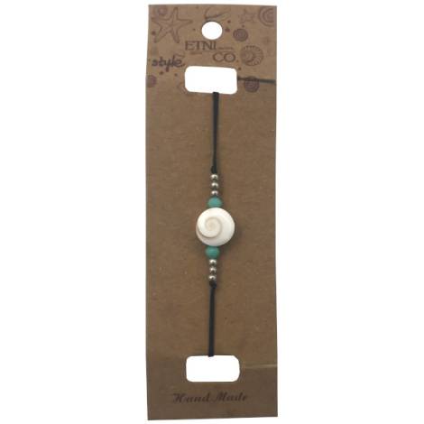 7333233 - Etnico pulsera nat caracola cuenta turquesa 3 bolas plata