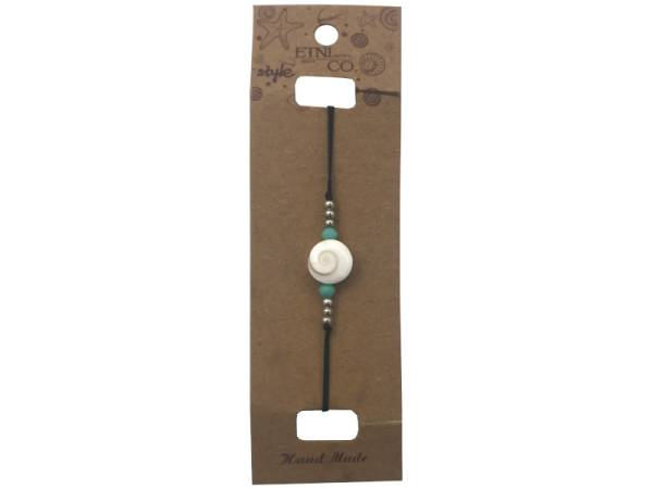 7333233 - Etnico pulsera nat caracola cuenta turquesa 3 bolas plata