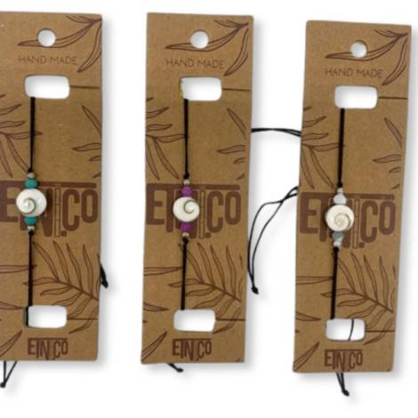 7333234 - Etnico bracelet nat caracola cuenta turquesa 1 bola plata