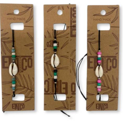 7333235 - Etnico bracelet nat concha cuentas turquesa
