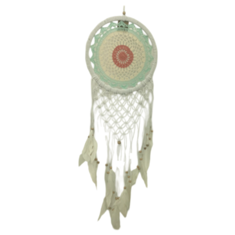 7333245 - Etnico atrapasueño macrame 27 cm rojo-verde