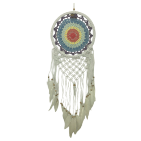 7333248 - Etnico atrapasueño macrame 27 cm rojo-lila