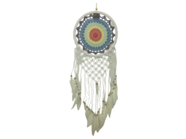 7333248 - Etnico atrapasueño macrame 27 cm rojo-lila