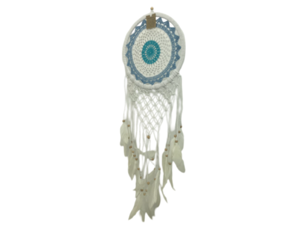 7333249 - Etnico atrapasueño macrame 27 cm turquesa-azul