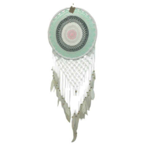 7333252 - Etnico atrapasueño macrame 42 cm rosa-verde