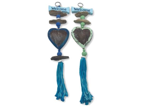 7333299 - Etnico handing midle top welcome corazon turkis 10x40 cm 3 colors