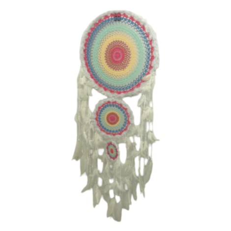 7333321 - Etnico atrapasueños triple 42 cm rainbow rosa