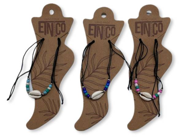7333960 - Etnico anklet nat concha cuentas turquesa
