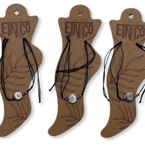 7333964 - Etnico anklet nat caracola cuenta turquesa 1 bola plata