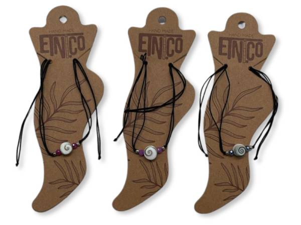 7333964 - Etnico anklet nat caracola cuenta turquesa 1 bola plata