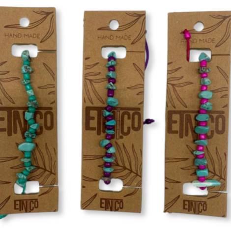 7333989 - Etnico bracelet nat cuentas turquesa 8