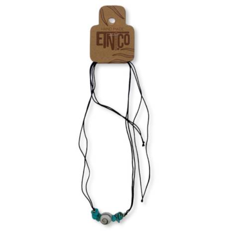 7333998 - Etnico necklace nat caracolas piedra turquesa