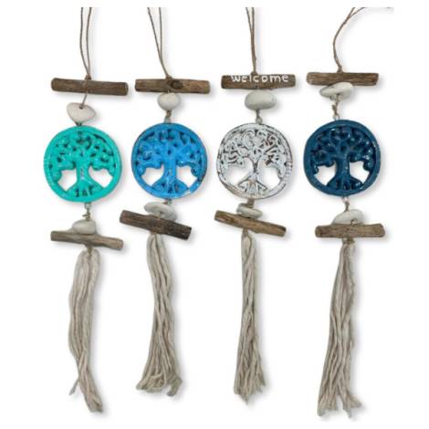 7334006 - Etnico Movil madera FOR arbol 40cm welcome