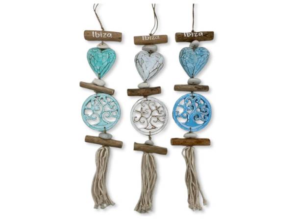 7334014 - Etnico Movil madera FOR arbol corazon 50cm ibiza