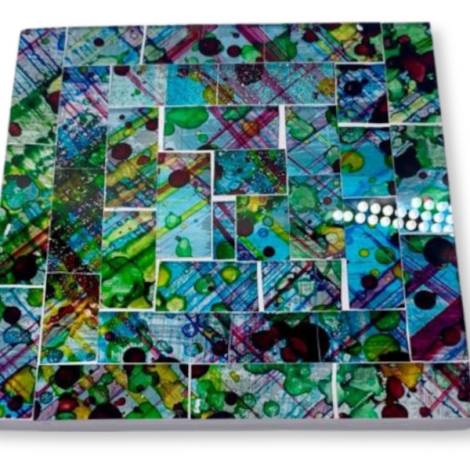 7334068 - Etnico posavasos cristal cuadrado n 2 10.3cm