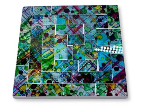 7334068 - Etnico posavasos cristal cuadrado n 2 10.3cm