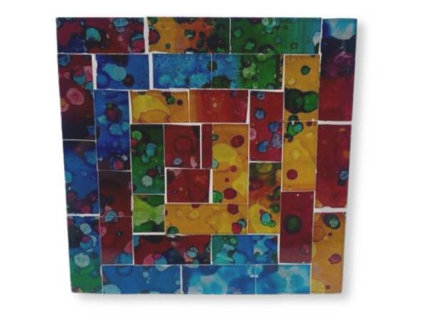 7334072 - Etnico posavasos cristal cuadrado n 6 10.3cm