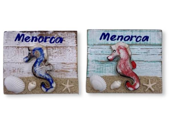 7334118 - Etnico iman caballito de mar madera menorca