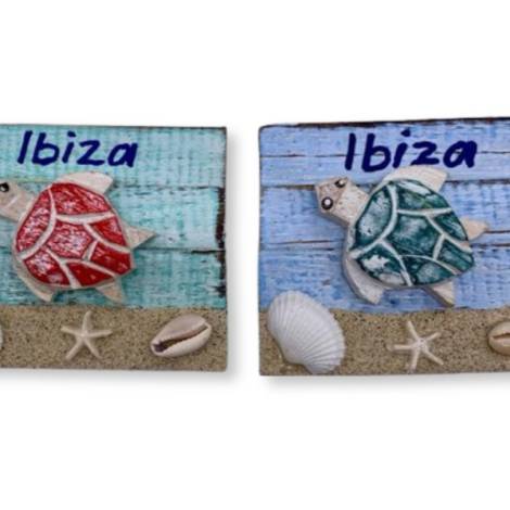 7334120 - Etnico iman tortuga madera ibiza