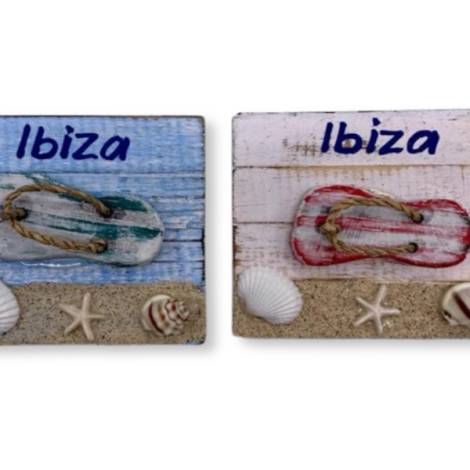 7334121 - Etnico iman chancla madera ibiza
