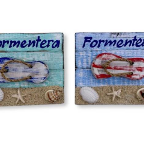 7334126 - Etnico iman chancla madera formentera