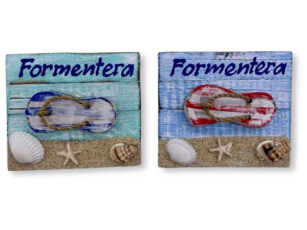 7334126 - Etnico iman chancla madera formentera