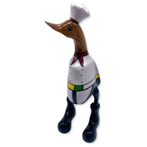 7334260 - Etnico pato madera 35 cm cocinero