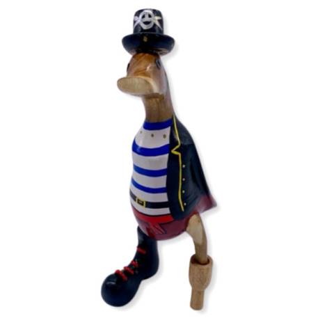 7334265 - Etnico pato madera 35 cm pirata