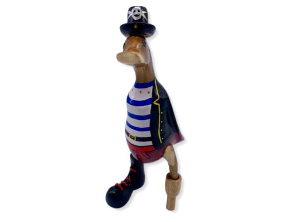 7334265 - Etnico pato madera 35 cm pirata