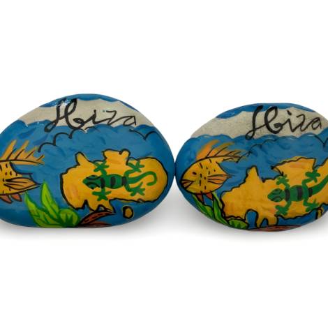 7334375 - Etnico iman piedra pez lagarto ibiza