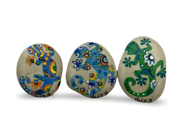 7334508 - Etnico iman piedra lagarto colores ibiza