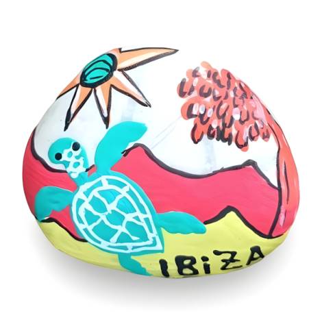 7334512 - Etnico iman piedra tortuga estrella ibiza
