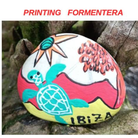 7334513 - Etnico iman piedra tortuga estrella formentera