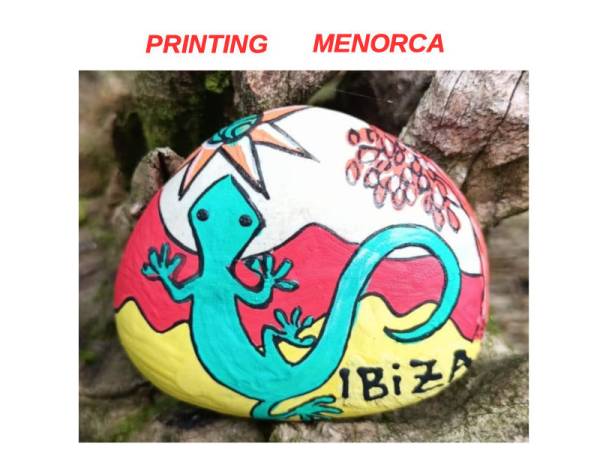 7334515 - Etnico iman piedra lagarto estrella menorca